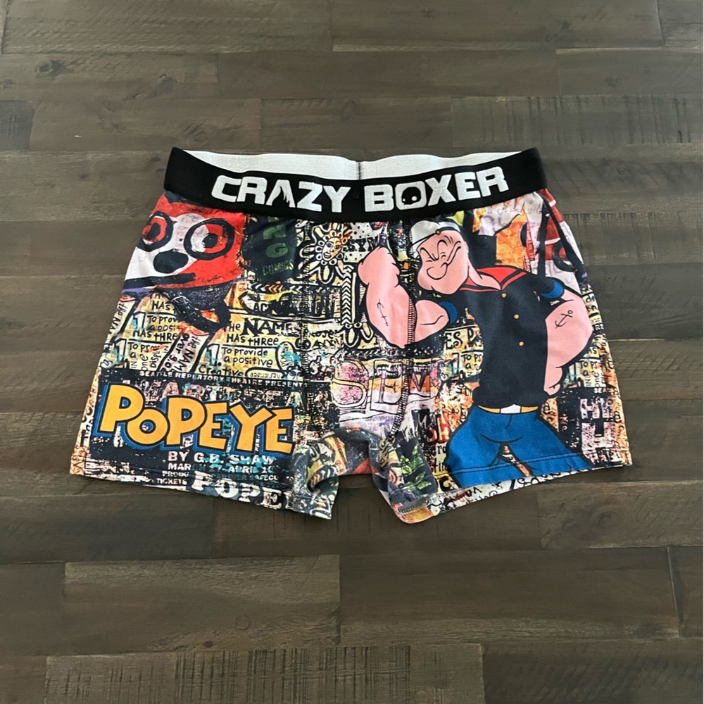 MENS POPEYE CRAZY BOXER BRIEFS